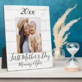 Eerste Moederdag Aangepaste foto Fotoplaat (Zijkant)