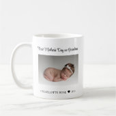 Eerste Moederdag als Grandma New Baby Foto Koffiemok (Links)