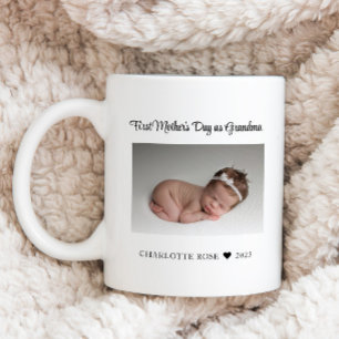 Eerste Moederdag als oma Nieuwe baby foto Koffiemok