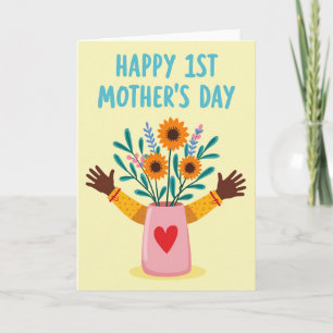 Eerste Moederdag Bloemkaart Kaart