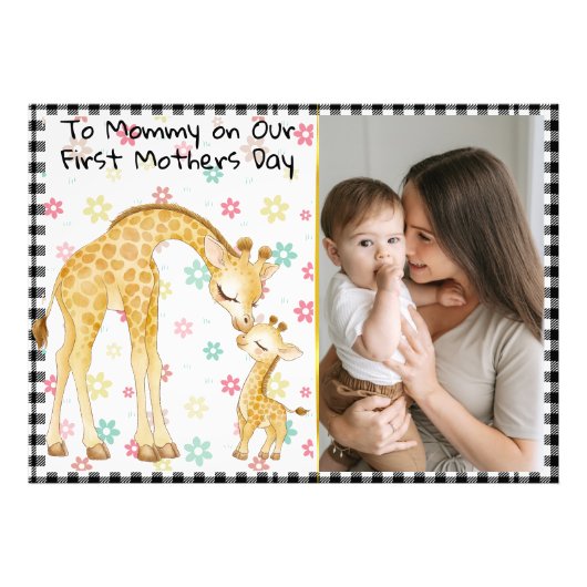 Eerste Moederdag Cadeau van Baby Foto Afdruk (Voorkant)