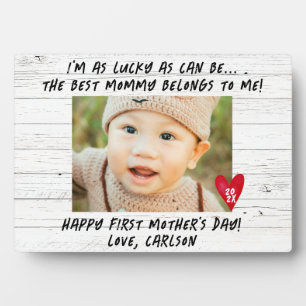 Eerste Moederdag cadeau voor mama Kinder foto plaq Fotoplaat