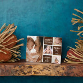 Eerste Moederdag Dark Wood 4 fotocollage Fotoplaat (Zijkant)