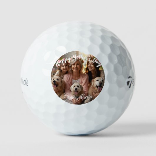 Eerste Moederdag Dog Granny | Aangepaste golfballe Golfballen (Voorkant)