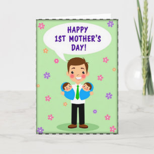Eerste Moederdag familiekaart Kaart