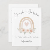 Eerste Moederdag Flat Card – Pastel Regenboog Feestdagenkaart (Voorkant / Achterkant)