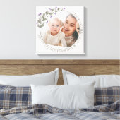 Eerste Moederdag Foto Wildflower Floral Lijst Canvas Afdruk (Insitu (Slaapkamer))