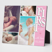 Eerste Moederdag Fotocollage Plaque – Modern Fotoplaat (Zijkant)