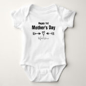 Eerste Moederdag Gepersonaliseerd Romper (Voorkant)