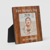 Eerste Moederdag Grandma Custom Photo Fotoplaat (Voorkant)