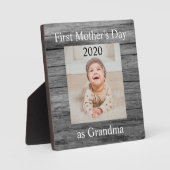 Eerste Moederdag Grandma Custom Photo Fotoplaat (Voorkant)