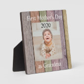 Eerste Moederdag Grandma Custom Photo Fotoplaat (Voorkant)