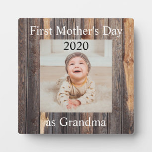 Eerste Moederdag Grandma Custom Photo Fotoplaat