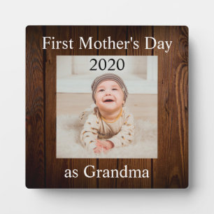 Eerste Moederdag Grandma Custom Photo Fotoplaat