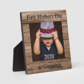 Eerste Moederdag Grandma Custom Photo Fotoplaat (Voorkant)