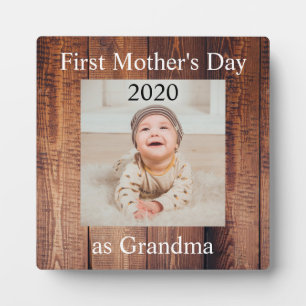 Eerste Moederdag Grandma Custom Photo Fotoplaat