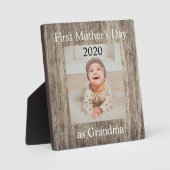 Eerste Moederdag Grandma Custom Photo Fotoplaat (Voorkant)
