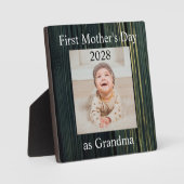 Eerste Moederdag Grandma Custom Photo Fotoplaat (Voorkant)