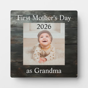 Eerste Moederdag Grandma Custom Photo Fotoplaat