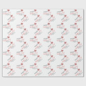 Eerste Moederdag hart Cadeaupapier (Vlak)