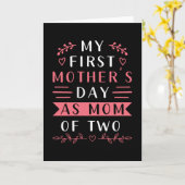 Eerste Moederdag met 2 kinderen Kaart (Gele Bloem)