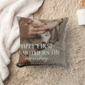 eerste moederdag moderne foto Gooi kussen (Deken)