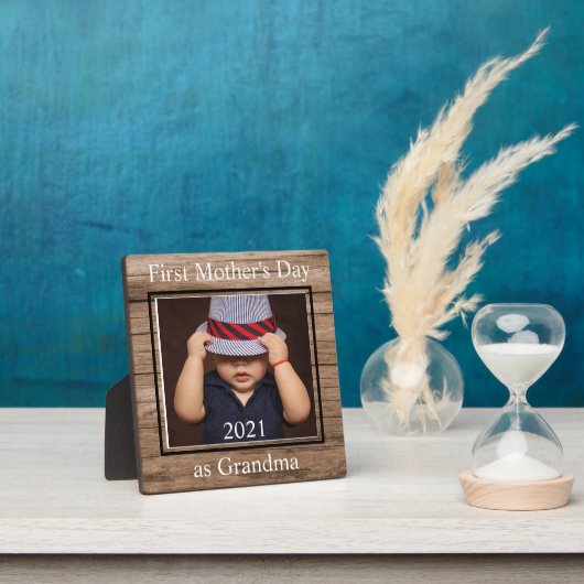 Eerste Moederdag Oma Aangepaste Fotoplaat (Insitu)