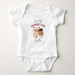 Eerste Moederdag Samen / Roze Matching outfit Romper