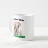 Eerste Moederdag schattige olifant Koffiemok (Voorkant links)