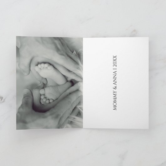 Eerste Moederdag Script Arch Foto Kaart (Binnen)