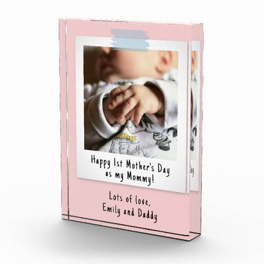 Eerste Moederdag Snapshot Style Photo Keepomwille Fotoblokken (Rechts)