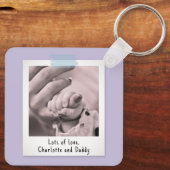 Eerste Moederdag Snapshot Style Photo Keepomwille Sleutelhanger (Achterkant)