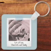 Eerste Moederdag Snapshot Style Photo Keepomwille Sleutelhanger (Achterkant)