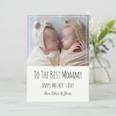 Eerste Moederdag van tweelingen Feestdagenkaart (Staand voorkant)