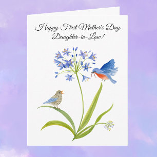 Eerste Moederdag voor Schoondochter Bluebird Kaart