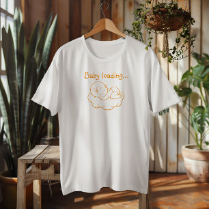 Eerste Moederdag Zwanger oranje T-shirt