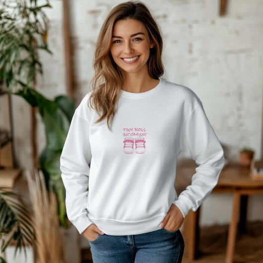 Eerste Moederdag zwangere vrouwen lichtroze babysc Trui