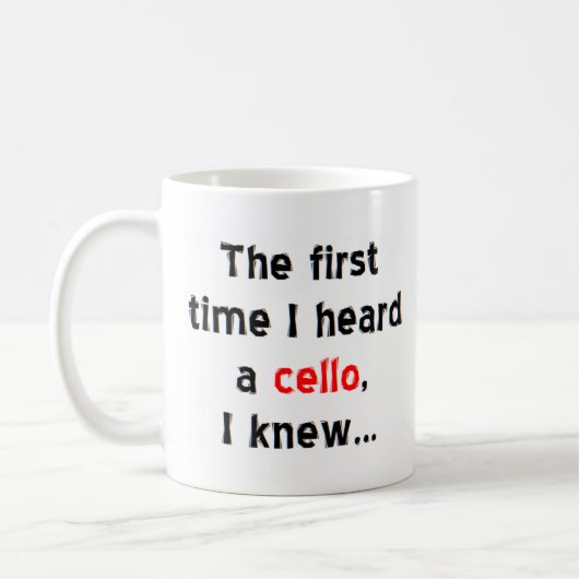 eerste mok cello - koffie (Links)