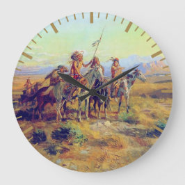 Eerste Naties De scrupts CM Russell Native America Grote Klok