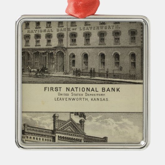 Eerste Nationale Bank Metalen Ornament (Voorkant)