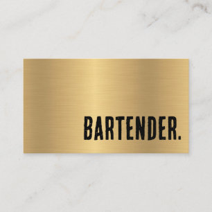 Eerste Nep Goud Bartender Visitekaartje