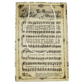 Eerste Noel Music Sheet Gift Bag Medium Cadeauzakje (Voorkant)