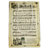 Eerste Noel Music Sheet Gift Bag Medium Cadeauzakje (Achterkant)