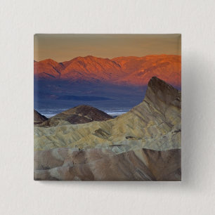 Eerste ochtendlicht op Zabriskie Point en Vierkante Button 5,1 Cm