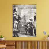 Eerste ontmoeting van Eduard IV en Lady Elizabeth Canvas Afdruk (Insitu (Woonkamer))