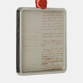 Eerste ontwerp van de grondwet van de VS Metalen Ornament (Rechts)