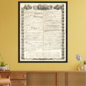Eerste ontwerp van de onafhankelijkheidsverklaring canvas afdruk (Insitu (Woonkamer))