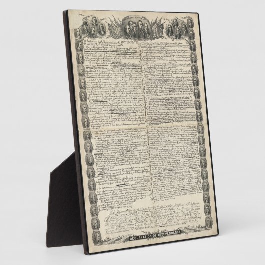 Eerste ontwerp van de onafhankelijkheidsverklaring fotoplaat (Zijkant)