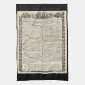 Eerste ontwerp van de onafhankelijkheidsverklaring theedoek (Verticaal)