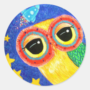 Eerste open in ruimte ronde sticker